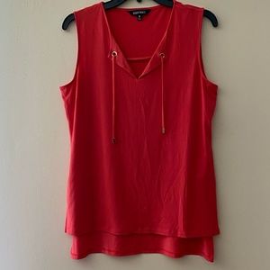 Women's Red Layered Fancy Tank